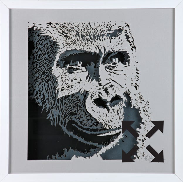 Papier d&eacute;coup&eacute; gorille